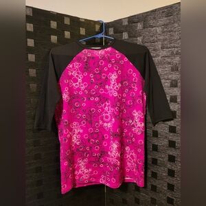 LulaRoe Minnie Mouse Sloane Magenta Top 3/4 Sleeves